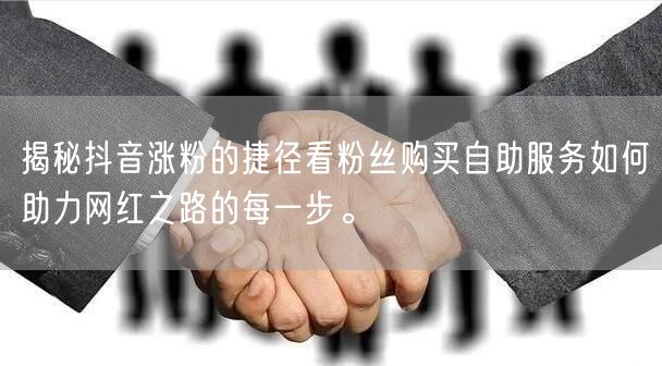 揭秘抖音涨粉的捷径看粉丝购买自助服务如何助力网红之路的每一步。
